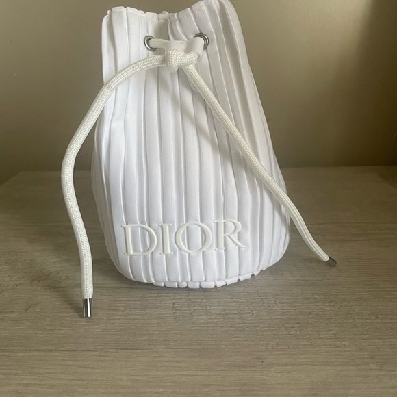 Authentic Dior White Drawstring Bag. New. Comes with box. - Picture 2 of 5